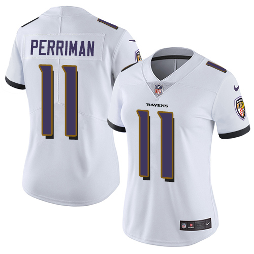 Nike Ravens #11 Breshad Perriman White Women's Stitched NFL Vapor Untouchable Limited Jersey